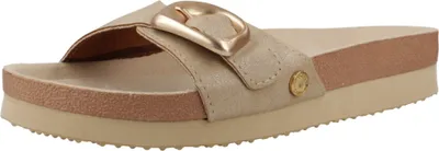 Produktbild von Gioseppo WALPOLE Damen Gold Sandalen Flach Plateau Schnalle Komfort (74596-P-Gold)