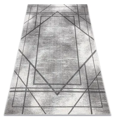 Image de Tapis NOBLE moderne 1520 45 vintage, géométrique, lignes - Structural deux niveaux de molleton gris gris 120x170 cm