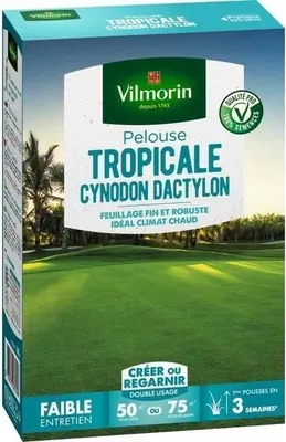 Obrázok produktu pre Travné semeno Vilmorin Les Tropicales Cynodon Dactylon, 500 g, 50 m² Stredomorská tráva