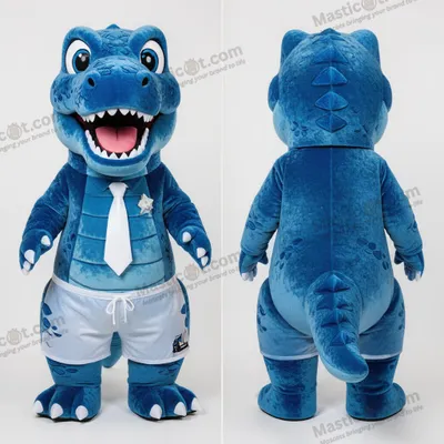 Produktbild von Blauer MASTICOT Samt-Tyrannosaurus-Maskottchen