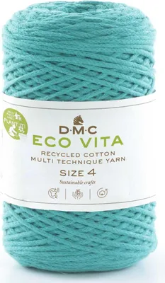 Immagine prodotto di DMC Eco Vita-4 - filo di cotone riciclato a trama spessa, composto per l'80% da cotone e per il 20% da poliestere (Colore 89)