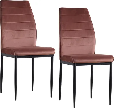 Produktbild von Madison Brauner Samt Stuhl 43,5 cm breit, 96 cm hoch, 120 kg belastbar