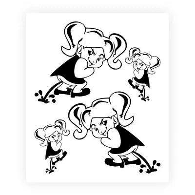 Produktbild von Sticker Aufkleber Monella Schwarz 14 x 16 cm