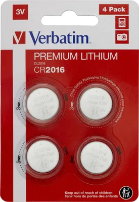 Produktbild von Verbatim LITHIUM BATTERY CR2016 3V 4 PACK