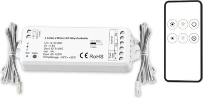 Produktbild von ISOLED LED weißdynamischer Push/Funk PWM-Dimmer MiniAMP inkl. Fernbedienung 12-24V DC, 5A