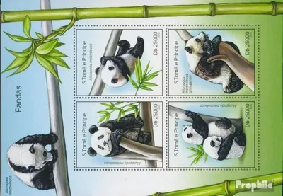Produktbild von Briefmarken Sao Tome e Principe 2014 Mi 5604-5607 Kleinbogen (kompl. Ausgabe) postfrisch Pandas