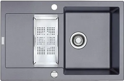 Produktbild von Franke Spüle Maris MRG 651-78 in Steingrau / Ausschnittmaß 760 x 480 mm / Granitspüle / Auflagespüle / Einbauspüle