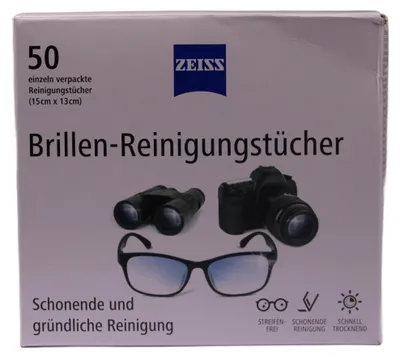 Zdjęcie produktu dla Wilgotne chusteczki czyszczące 50 sztuk od Zeiss
