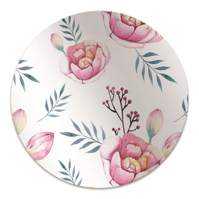Produktbild von Rundmatte - Stuhlunterlage Bürostuhlunterlage - Rund Ø 100 cm - Bodenmatte - Fußmatte - Blumen