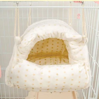Productafbeelding van Kattenhangmat - Kattenbed Kattenhol - Dierenverblijf - Zelfverwarmend - 36x41x28 cm - Beige