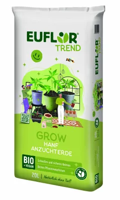 Produktbild von Euflor Grow Hanf Anzuchterde 20 L vegan, torffrei