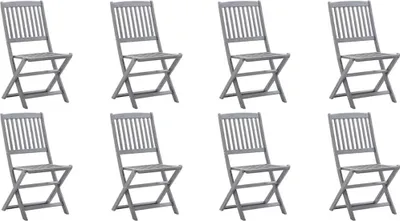 Produktbild von vidaXL Klappbare Gartenstühle 8 Stk. mit Kissen Massivholz Akazie