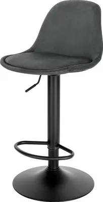 Produktbild von EUGAD Barhocker, höhenverstellbarer Barstuhl, Drehhocker, aus Metall, Dunkelgrau