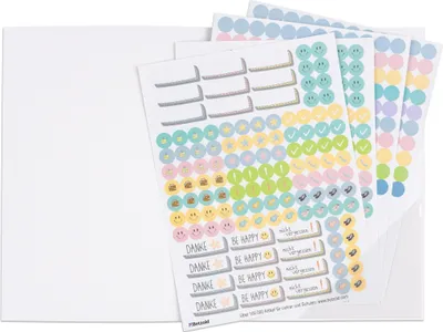 Produktbild von Betzold Sticker zum Design-Schulplaner, 4 Bogen