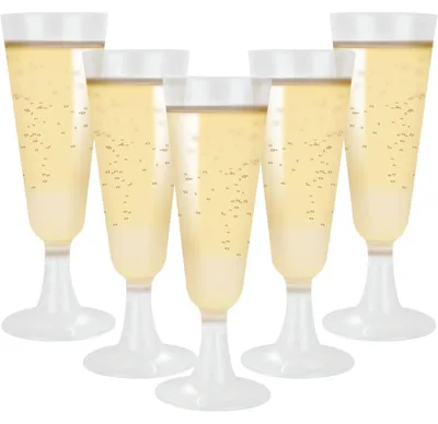 Produktbild von Sektgläser Plastik 160ml BPA-frei Mehrweg Transparent Stapelbar 100er Set