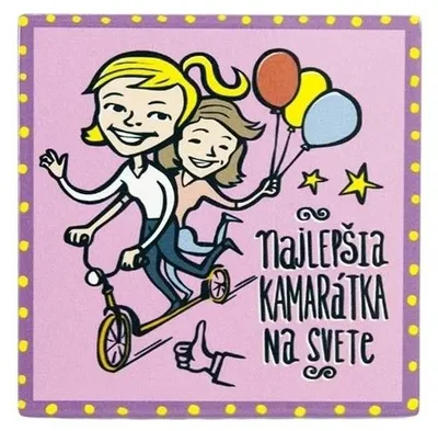 Obrázek produktu pro GiftyCity GIFTY CITY Podtácek 11 cm, keramika, Najlepšia kamarátka (SK)