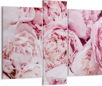 Produktbild von Bild auf Leinwand - Leinwandbild - 3 Teile - Blumenstrauß Blumen Rosa - 95x80cm - Wand Bild - Wanddeko - Wandbilder - Leinwanddruck - Bilder - Wanddekoration - Leinwand bilder - CB95x80-5001