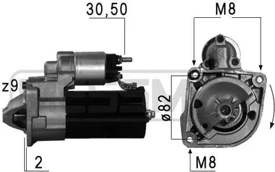 Produktbild von ERA 220610A Starter Anlasser 1,7kW für FIAT Ducato Kastenwagen (250, 290) 12V