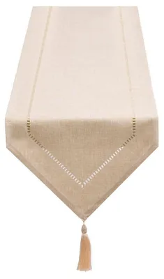 Produktbild von Tischläufer Leinenoptik Beige 32 x 220 cm