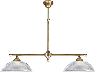 Produktbild von Deckenlampe Bronze E27 Glas Messing massiv Jugendstil Deckenleuchte Billardlampe