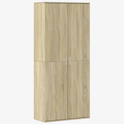 Produktbild von vidaXL Highboard Sonoma-Eiche 80x35x180 cm Holzwerkstoff