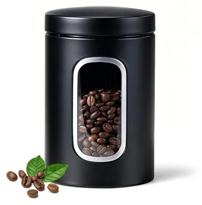 Produktbild von Omgoods – Luftdichte Kaffeedose aus Edelstahl mit Sichtfenster