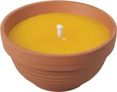 Image de Bougie parfumée à la citronnelle dans un récipient en terre cuite Ø 9 x 5 cm, 130 g