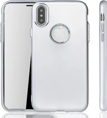 Zdjęcie produktu dla Apple iPhone X / XS Case - Etui na telefon komórkowy dla Apple iPhone X / XS - Etui na telefon komórkowy w kolorze srebrnym