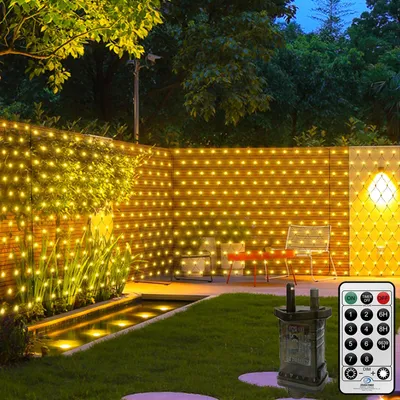 Obrázek produktu pro Světelná síť, rozměry 3 x 2 metry, 200 LED diod, vodotěsná, vánoční osvětlení s dálkovým ovládáním a časovačem