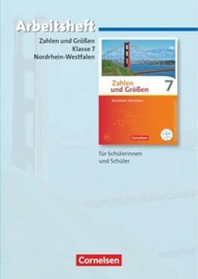 Obrázek produktu pro Zahlen und Größen - Nordrhein-Westfalen Kernlehrpläne - Ausgabe 2013 - 7. Schuljahr