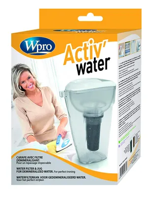 Produktbild von WPRO PWT100 Activ'Water Karaffe + 1 Filter - Demineralisierungskaraffe für Eisen- und Dampferzeuger