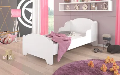 Image de Lit d'enfant « Amadis » - Lit simple blanc - Taille au choix