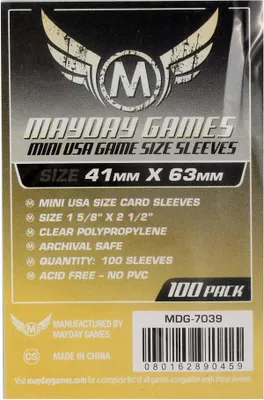 Produktbild von Mayday Standard Mini USA Card Game Sleeves - Hüllen 41x63mm (100 Stück) - 7039