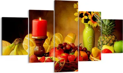 Produktbild von Bild auf Leinwand - Leinwandbild - Banane Korb Essen Früchte - 125x70cm - Wand Bild - Wanddeko - Leinwanddruck - Bilder - Kunstdruck - Wanddekoration - Leinwand bilder - Wandkunst - EA125x70-0462