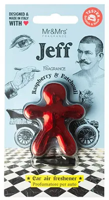 Obrázek produktu pro Mr&Mrs Fragrance Jeff Chrome Car Air Freshener Raspberry & Patchouli