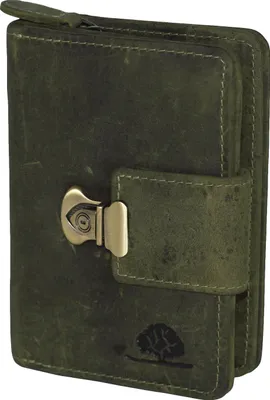Produktbild von Greenburry Vintage 330-30 Leder Portemonnaie mit Münzfach Oliv