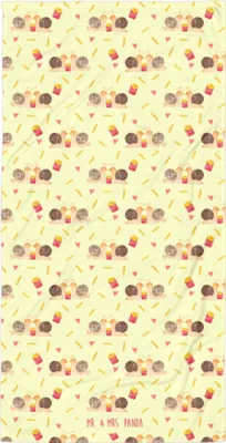 Produktbild von Mr. & Mrs. Panda Reisehandtuch Schnecken Liebe - Gelb - Geschenk, Verliebt, Strandtuch, Große, Badelaken, Großes Badehandtuch, glücklich, Handtuch, Freundin, Duschtuch