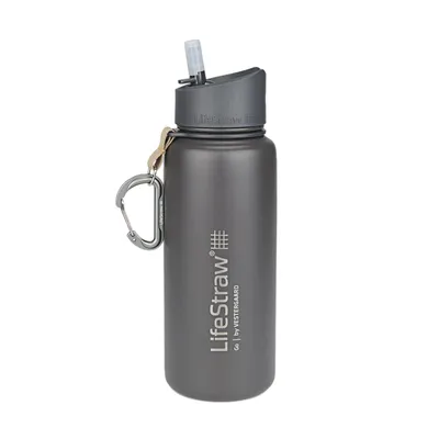 Produktbild von LifeStraw Wasserfilterflasche Edelstahl isoliert Edelstahl 710 ml-Grau