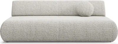 Produktbild von Sofa DELTA mit Schlaffunktion, Schlafsofa, Wohnzimmersofa, Couch, Soffa, Bettsofa, Geflochtener Stoff – Hellgrau PUENTE 09