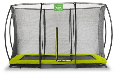 Immagine prodotto di Trampolino EXIT Silhouette 244x366 cm, con rete di sicurezza, trampolino da terra, rettangolare, per bambini, verde