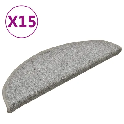 Produktbild von Treppenmatten 15 Stk. Hellgrau 56x17x3 cm