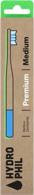 Produktbild von Hydrophil Zahnbürste Premium Medium - Doppelpack, Zahnbürsten-Set, Natürlich/Natur, 2 Stück(e), Box, Bisphenol A (BPA), Erdöl