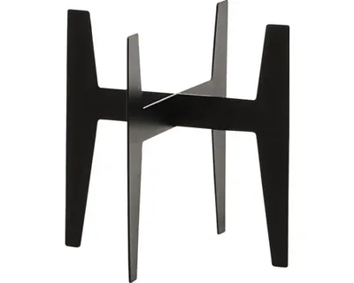 Image de Ecopots Stilts 20 pour pot de fleurs - L 22 cm x H 22 cm - Noir - Intérieur et extérieur