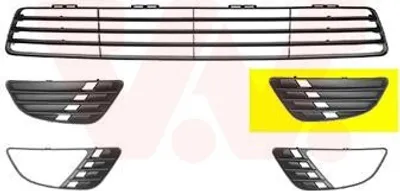 Produktbild von VAN WEZEL Lüftungsgitter Grill Stoßfänger für FORD Fiesta Mk5 Schrägheck (JH1, JD1, JH3, JD3) ohne Loch/Löcher für Nebellampen