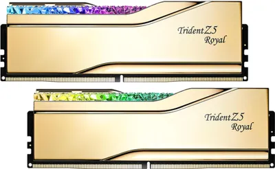 Produktbild von G.Skill Trident Z5 Royal F5-6000J2836G16GX2-TR5G, 32 GB, 2 x 16 GB, DDR5, 288-pin DIMM, Gold