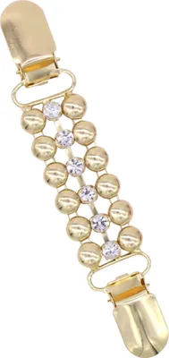 Produktbild von Strass-Kette für Damen, ohne Knöpfe, für Hemd, Pullover, Strickjacke, Clip-Klemme, Dekor-Golden