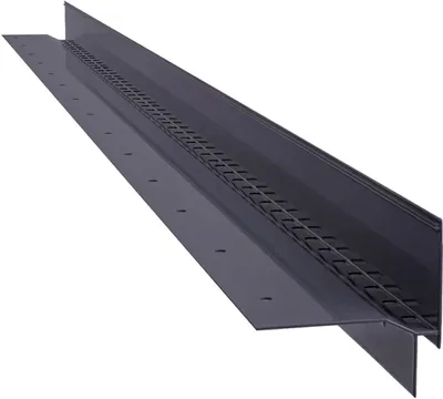 Produktbild von Renoplast® Aluminium Traufprofil W60 200cm Graphit | Fertigstellung von Terrassen und Balkonen | Belüftete Böden Erhöht | Wasser ablaufsysteme Winkelprofil | Korrosionsschutz Balkonprofile
