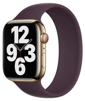 Produktbild von Apple Silikon-Solo-Armband für die Apple Watch | 44/45/46/49 mm – Größe 5 – Dark Cherry