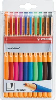 Produktbild von Tintenroller - STABILO pointVisco - 10er Pack - mit 10 verschiedenen Farben