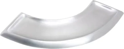 Produktbild von Kerzenteller 27cm Lang Messing Silber Halbrund Matt Tischdekoration Untersetzer